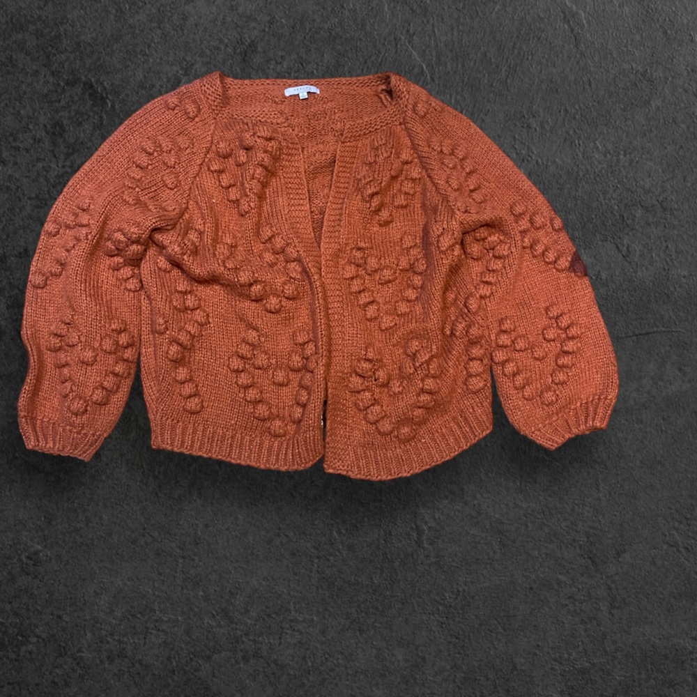 Orange cardigan Favlux large